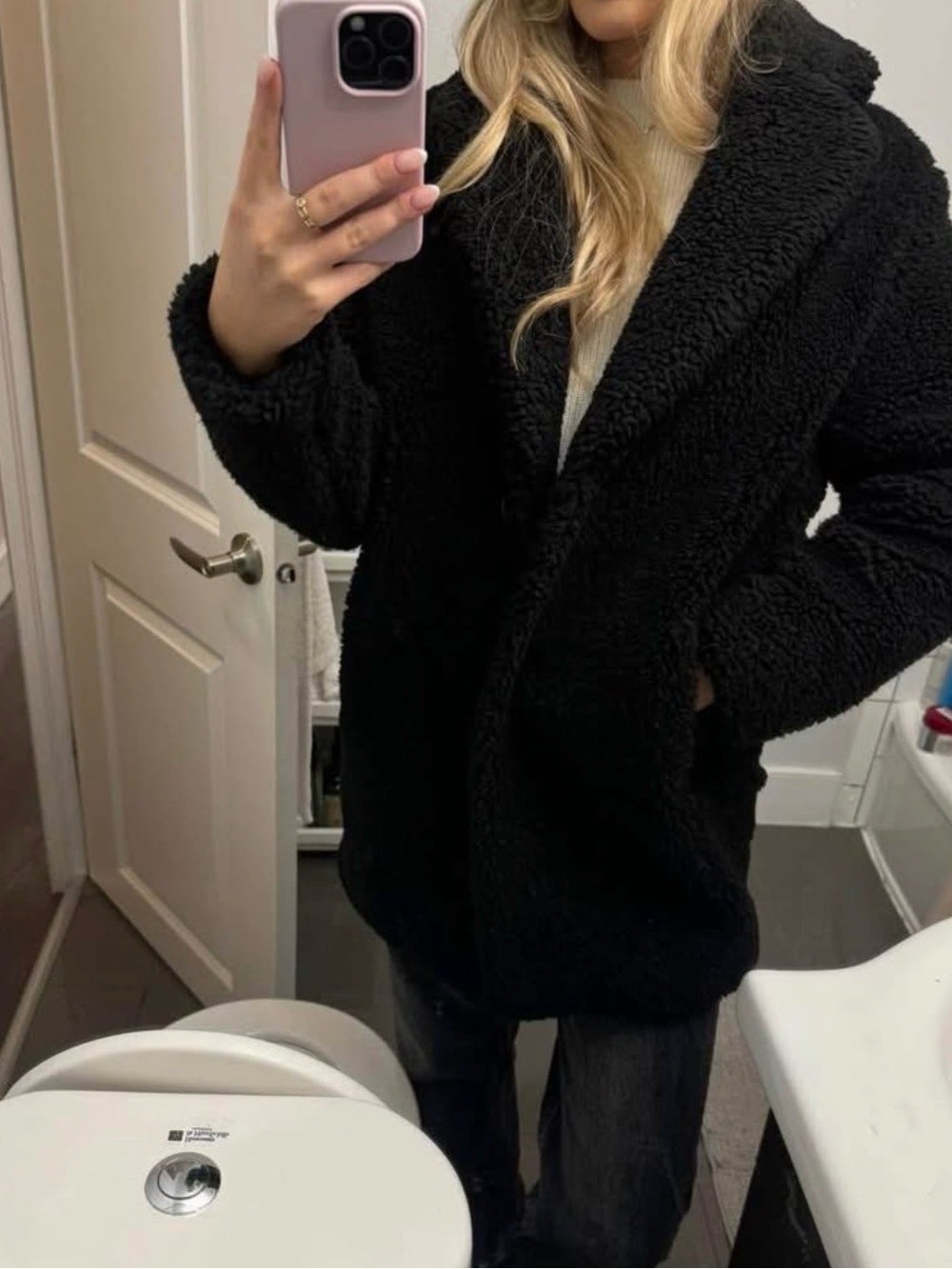 Wilfred Black Teddy coat